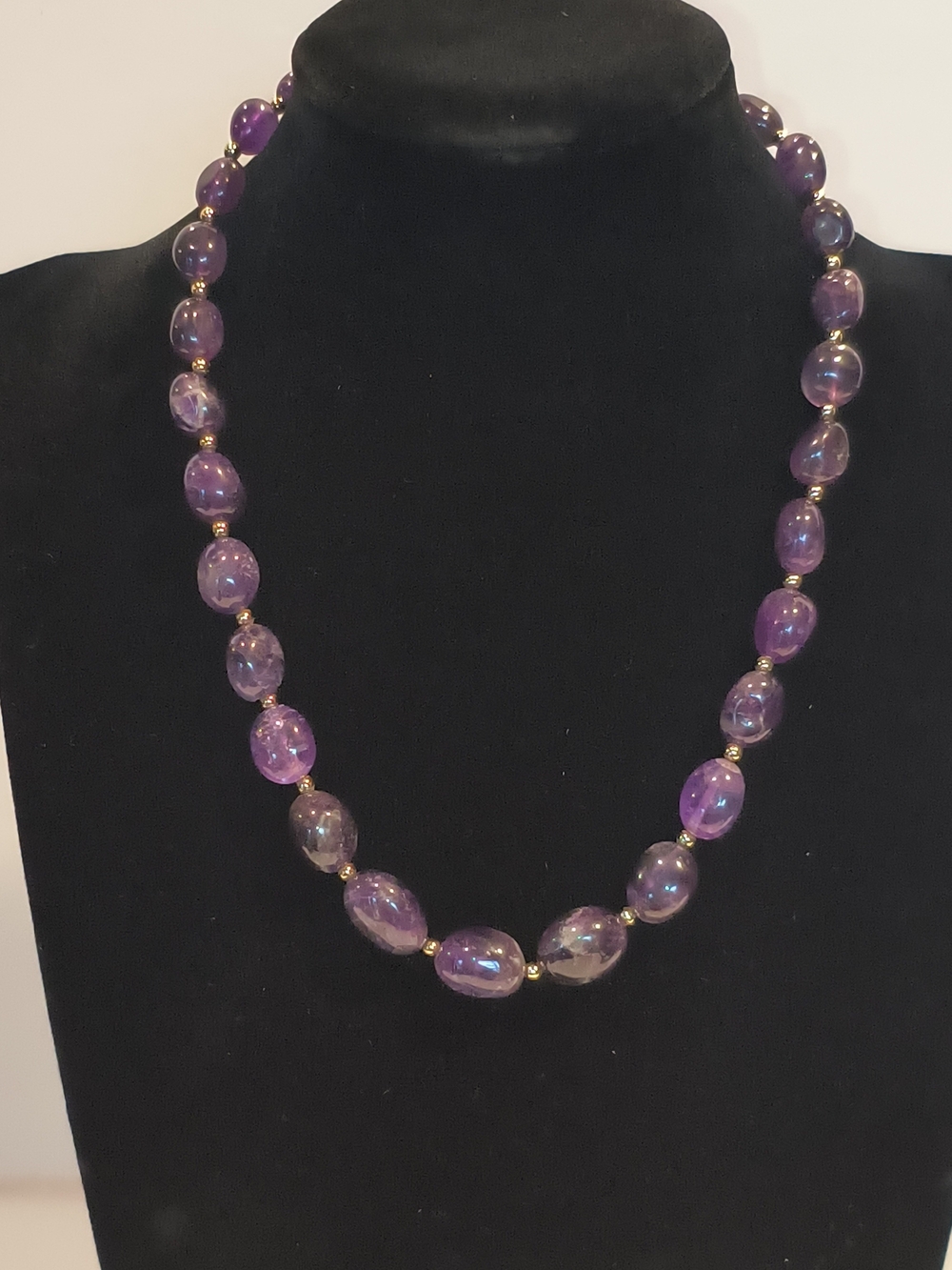 Stauer Genuine Purple Amethyst Bead Necklace NWT